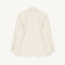 Custom Women Beige Breathable Linen Blazer Manufacturer