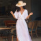 Custom White Linen Maxi Dress Manufacturer for Resort & Vacationwear Brands