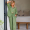 Custom Women Olive Green Linen Loungewear Set Manufacturer