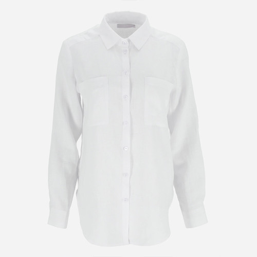 China Factory Wholesale Women Loose Fit Casual Linen Long Sleeve Shirt Manufacturer
