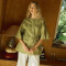 Custom Women Olive Green Belted Linen Overshirt Manufacturer