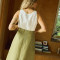 China Factory Custom Women Olive Green High Waisted Linen Skirt Manufacturer