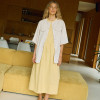 Factory Custom Light Beige Linen Overshirt with Half Sleeves Manufacturer