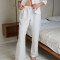 Custom Women Linen Loungewear Set with Lace Trim Manufacturer