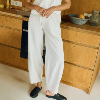 Factory Custom High-Waisted Linen Wide-Leg Pants Manufacturer