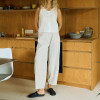 Factory Custom High-Waisted Linen Wide-Leg Pants Manufacturer