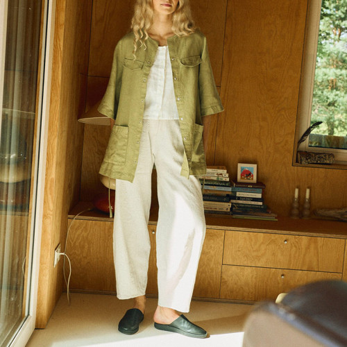 Factory Custom High-Waisted Linen Wide-Leg Pants Manufacturer