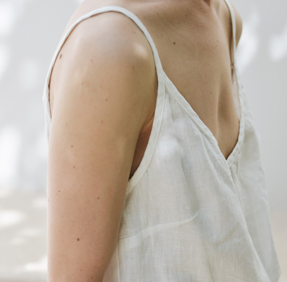 Fast Shipping White Linen Camisole Top Sustainable Summer Essential