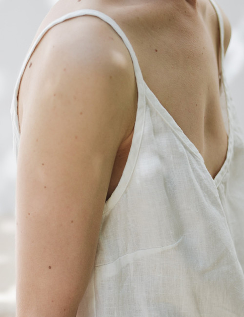 Fast Shipping White Linen Camisole Top Sustainable Summer Essential