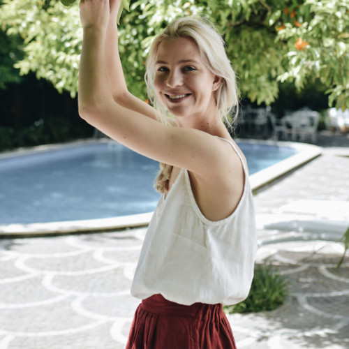 Fast Shipping White Linen Camisole Top Sustainable Summer Essential