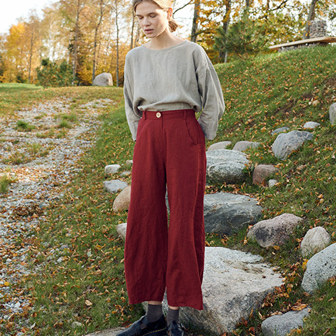 Custom Straight Linen Trousers Manufacturer | Linenwind