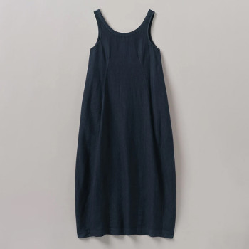 Custom Garment Dyed Linen Easy Dress Manufacturer