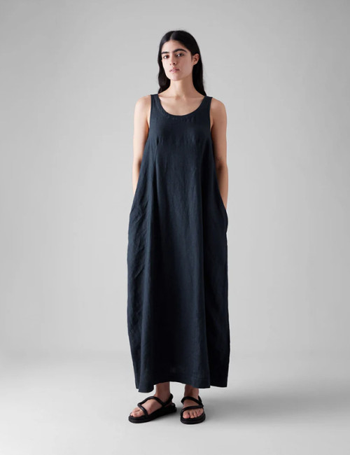 Custom Garment Dyed Linen Easy Dress Manufacturer