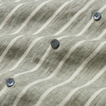 Wholesale Custom Striped Linen Short Sleeve Shirt Manufacturer for Men