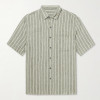 Wholesale Custom Striped Linen Short Sleeve Shirt Manufacturer for Men