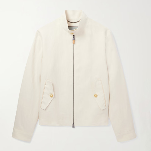 Custom Men 100% Linen Bomber Jacket Manufacturer