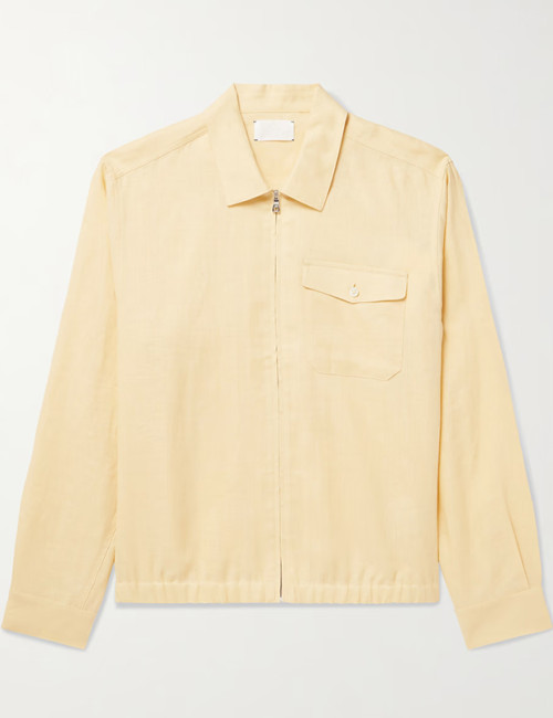 Custom Men 100% Linen Shirt Jacket Manufacturer