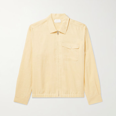 Custom Men 100% Linen Shirt Jacket Manufacturer