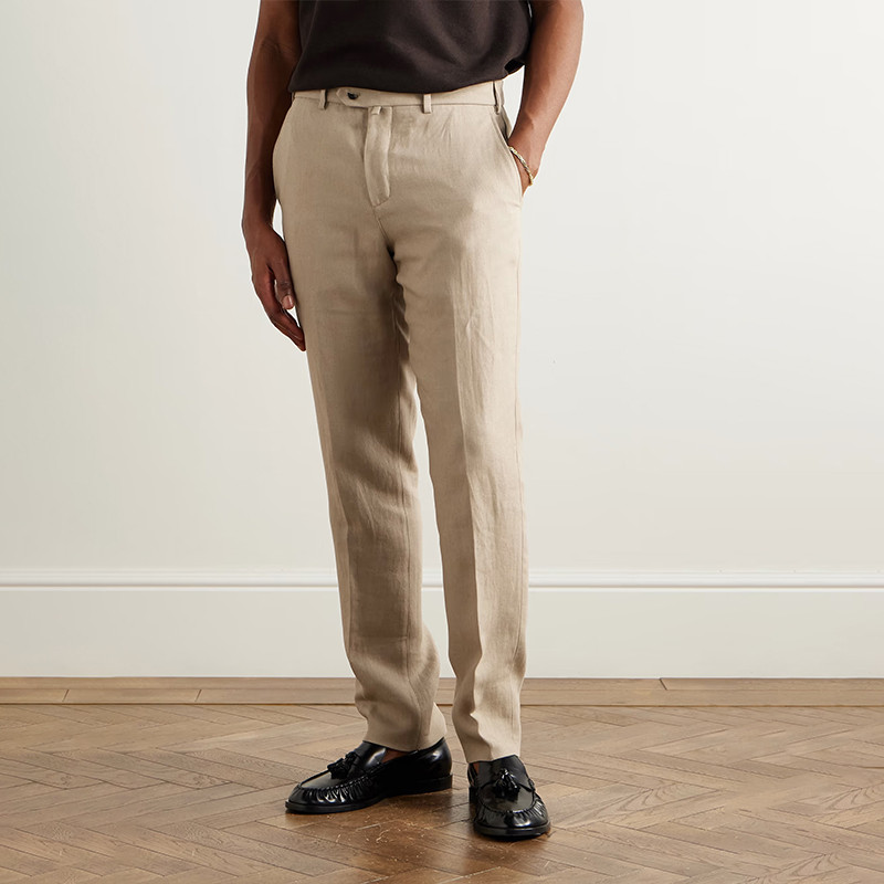 Linen Straight-Leg Suit Trousers Manufacturer