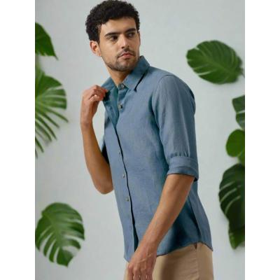 Custom Men's Slim-Fit Linen Shirt 100% Linen | OEM/ODM Manufacturer