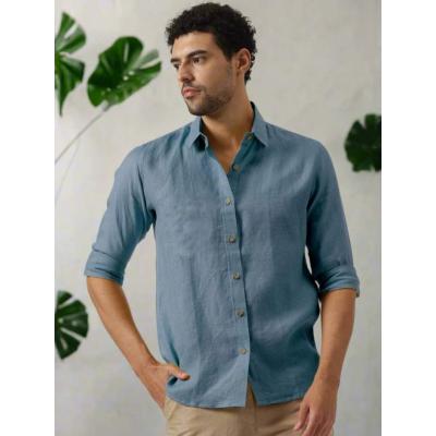 Custom Men’s Slim-Fit Linen Shirt 100% Linen | OEM/ODM Manufacturer