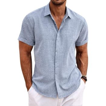 Custom Men's Casual Linen Short Sleeve Shirt – Linenwind Sustainable Linen Shirt Manufacturer (MOQ 50 pcs)