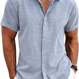 Custom Men's Casual Linen Short Sleeve Shirt – Linenwind Sustainable Linen Shirt Manufacturer (MOQ 30 pcs)