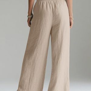 Custom Women's Linen Travel Pants | Sustainable Linenwind Manufacturer (MOQ 50 pcs)