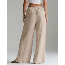 Custom Women's Linen Travel Pants | Sustainable Linenwind Manufacturer (MOQ 50 pcs)