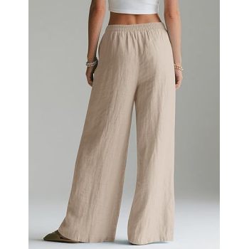 Custom Women's Linen Travel Pants | Sustainable Linenwind Manufacturer (MOQ 50 pcs)