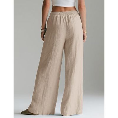 Custom Women's Linen Travel Pants | Sustainable Linenwind Manufacturer (MOQ 50 pcs)