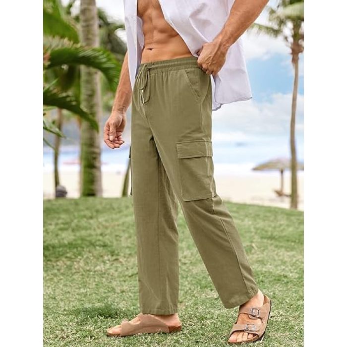 Custom Men's Linen Work Pants Manufacturer | Private Label OEM & ODM