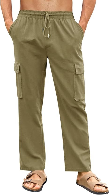 Custom Men's Linen Work Pants Manufacturer