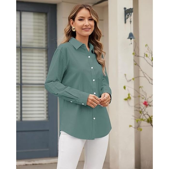 Custom Women's Linen Button-Up Long Sleeve Shirt Manufacturer | Linenwind OEM ODM 30pcs MOQ
