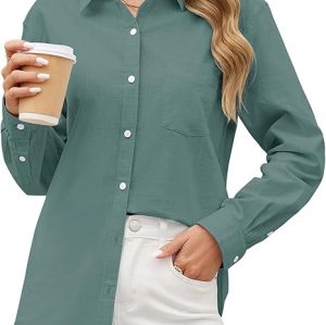 Custom Women's Linen Button-Up Long Sleeve Shirt Manufacturer | Linenwind OEM ODM 30pcs MOQ