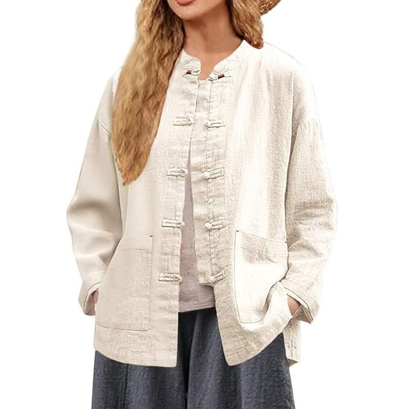 Custom Women's Long-Sleeved Linen Shirt Manufacturer