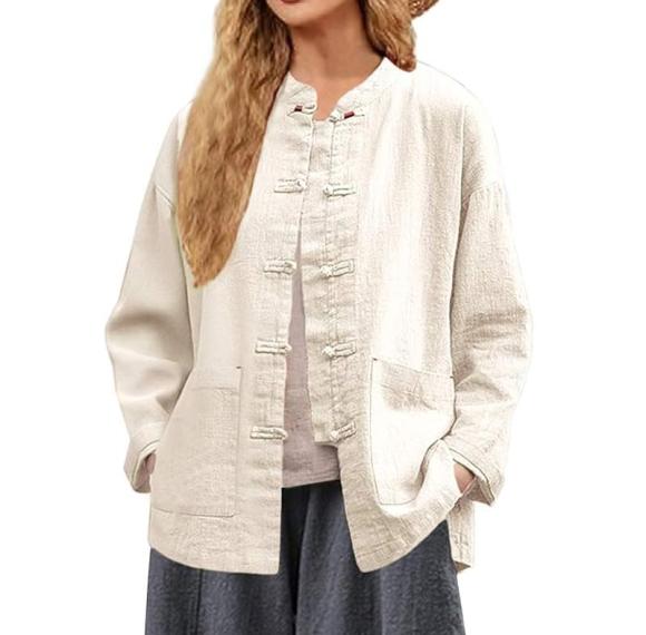 Custom Women's Linen Long-Sleeved Shirt Supplier | OEM ODM Linen Tops
