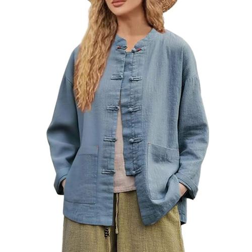 Custom Women's Linen Long-Sleeved Shirt Supplier | OEM ODM Linen Tops