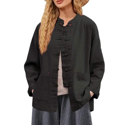 Custom Women's Linen Long-Sleeved Shirt Supplier | OEM ODM Linen Tops