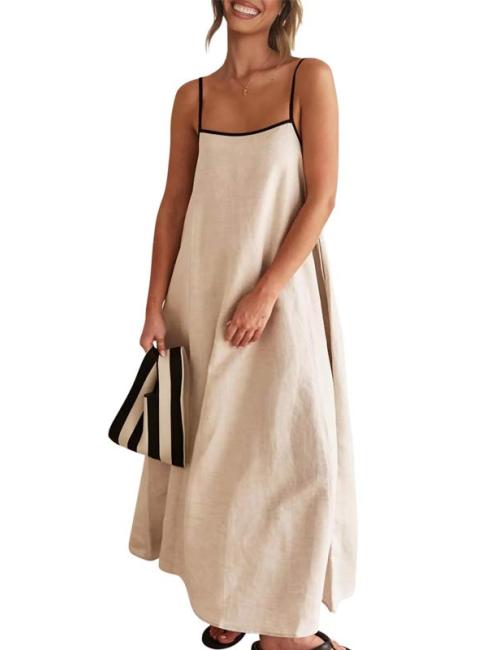 Custom Linen Backless Beach Dress Manufacturer | Linenwind