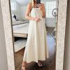 Custom Linen Backless Beach Dress Manufacturer | Linenwind