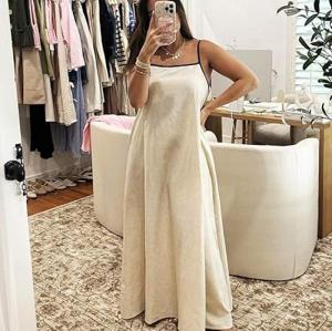 Custom Linen Backless Beach Dress Manufacturer | Linenwind