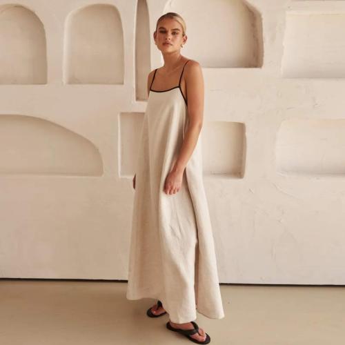 Custom Linen Backless Beach Dress Manufacturer | Linenwind