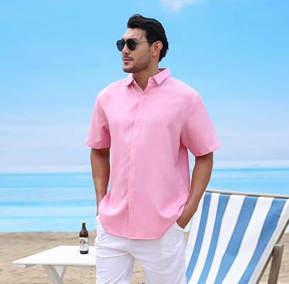 Custom Men's Casual Short Sleeve Shirt Manufacturer – Linenwind (MOQ 50 pcs)