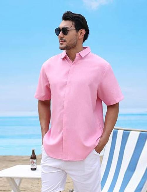 Custom Men's Casual Short Sleeve Shirt Manufacturer – Linenwind (MOQ 50 pcs)