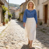 Custom Linen Blouse and Skirt Set Manufacturer | Sustainable Linen Clothing