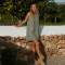 Sage Green Linen Wrap Dress for Women | Custom Sustainable Midi Dress with Pockets | OEM Linen Clothing Manufacturer
