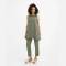 Sage Green Linen Wrap Dress for Women | Custom Sustainable Midi Dress with Pockets | OEM Linen Clothing Manufacturer
