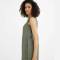 Sage Green Linen Wrap Dress for Women | Custom Sustainable Midi Dress with Pockets | OEM Linen Clothing Manufacturer