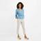 Custom Sustainable Wrap Linen Blouse | Women's V-Neck Three-Quarter Sleeve Self-Tie Top | OEM Linen Clothing Manufacturer